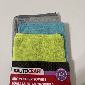 AutoCraft Microfiber Glass Cleaning Towels: 12" x 16", 3 Pack